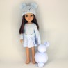 Patrón conjunto celeste Paola Reina 32 cm
