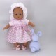 Conjunto vestido lana y tela Nenuco 32 cm cuerpo de trapo