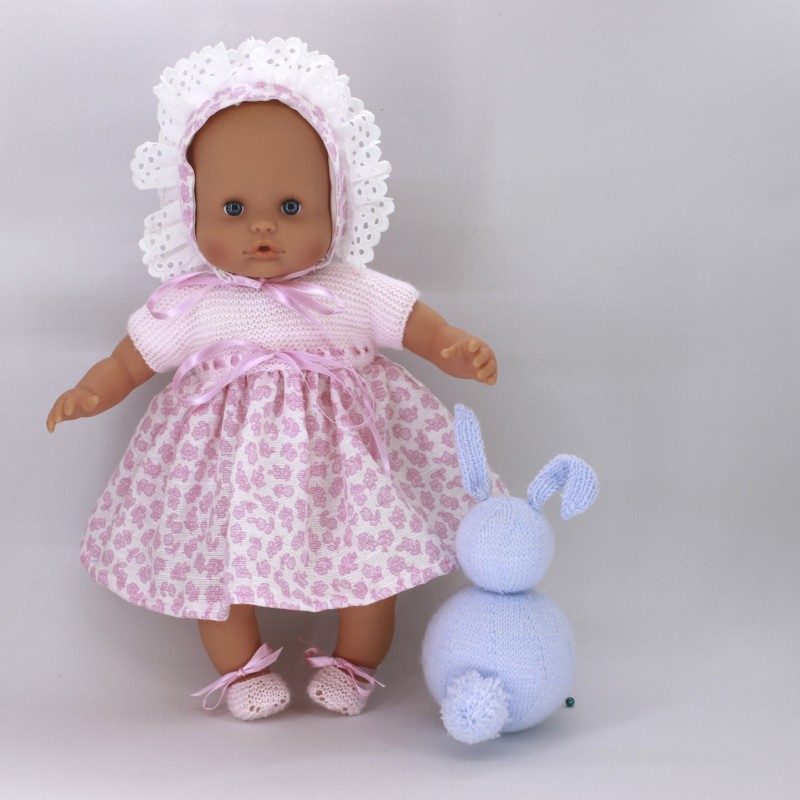 Conjunto vestido lana y tela Nenuco 32 cm cuerpo de trapo