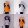 Patrón duo de jerseis con gorro válido para Paola Reina 32 cm
