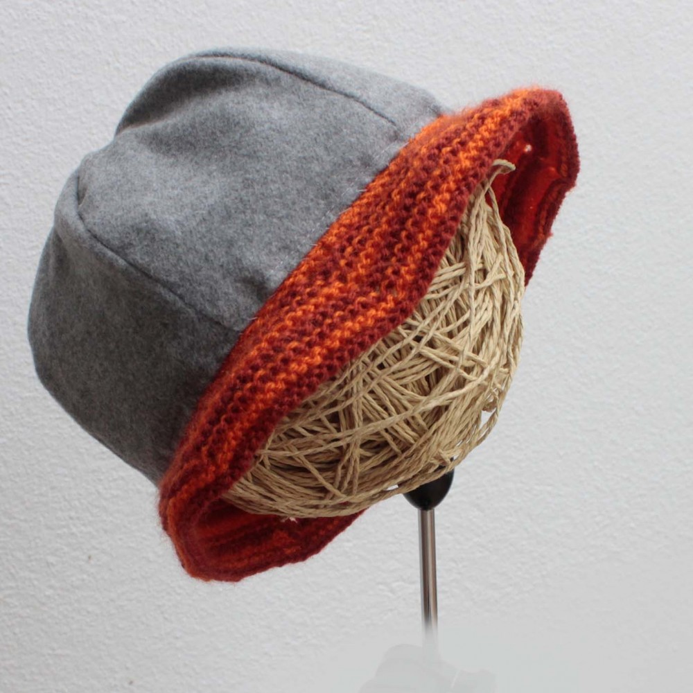 Gorro Feminino Dahlia Reversível - Prata Com Forro Veludo Preto