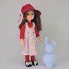 Patrón pichi de tela, gorro, jersey y calcetines válido para Paola Reina 32 cm las amigas o similar