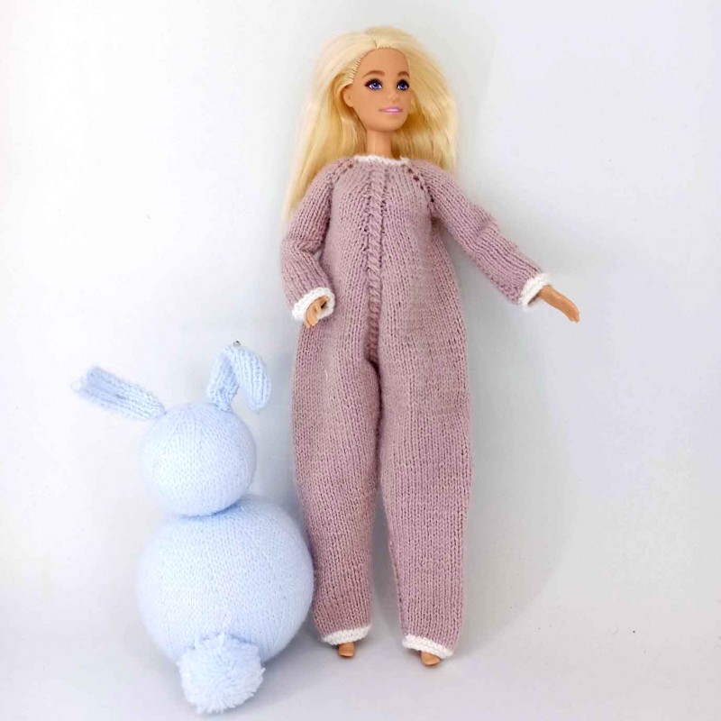 Patrón mono de lana cuerpo entero válido para muñecas tipo Barbie
