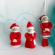 Patrón para realizar muñecos navideños para colgar, botellas.....