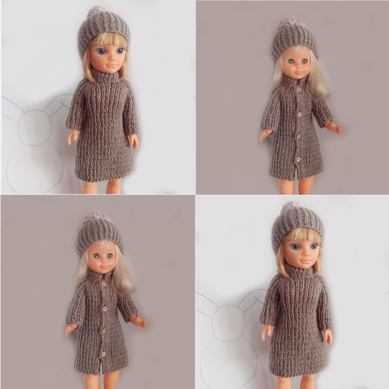 Patrón vestido/abrigo con gorro de lana válido para Nancy clásica y new