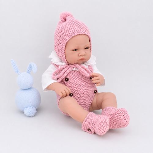 Patrón conjunto pelele con botones, camisa zapatos y gorro Antonio Juan 42 cm