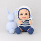 Patrón pelele manga corta, gorro tipo pixie y botitas Baby Pelón