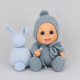 Patrón jersey botones laterales, gorro, patucos y cubrepañal de tela válido para Baby Pelón