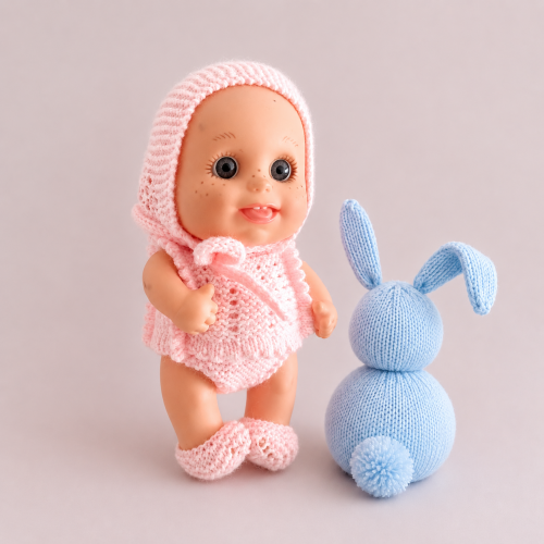 Patrón chaleco, cubrepañal, capota y zapatos válido para Baby Pelón o similar