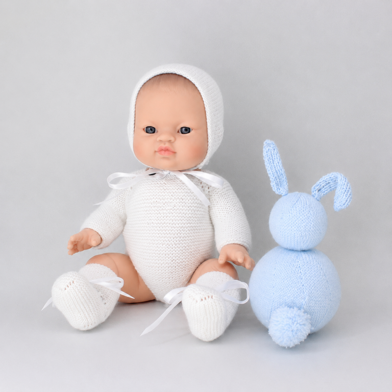 Patrón Pelele manga larga, patucos largos Gordi de Paola Reina 34 cm