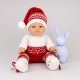 Patrón jersey, gorro, pantalón y patucos largos rojos y blancos válido para Gordi de Paola Reina
