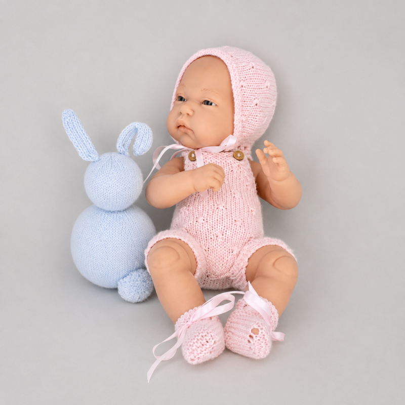 Patrón pelele pantalón corto, capota y patucos Nenuco 32 cm y Antonio Juan 33 cm