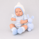 Conjunto pelele manga corta con gorro tipo pixie y patucos válido para Antonio Juan 42 cm