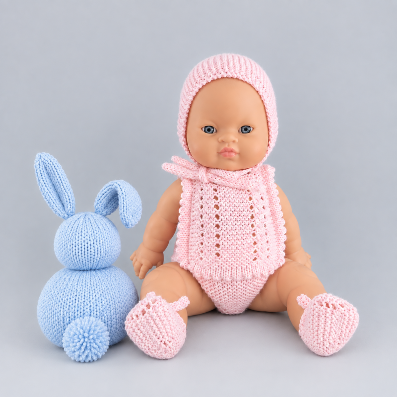 Patrón chaleco, cubrepañal, gorro y zapatos válido para Gordi de Paola Reina