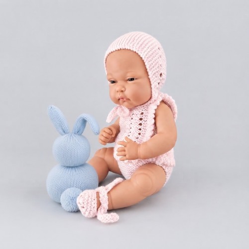Patrón chaleco, cubrepañal, gorro y zapatos válido para Antonio Juan 33 cm