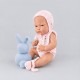 Patrón chaleco, cubrepañal, gorro y zapatos válido para Antonio Juan 33 cm