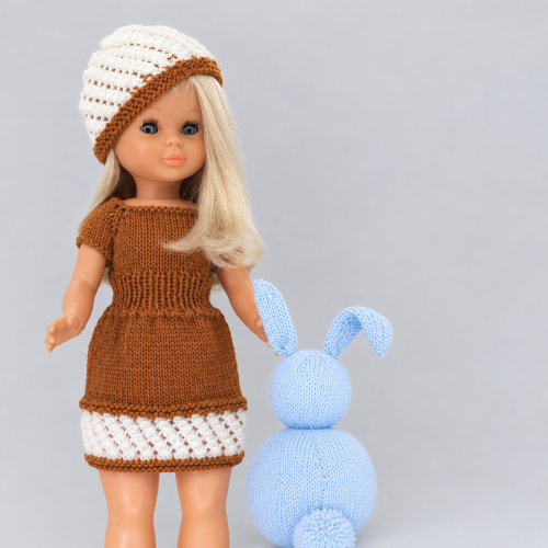 Patrón vestido y gorro para Nancy
